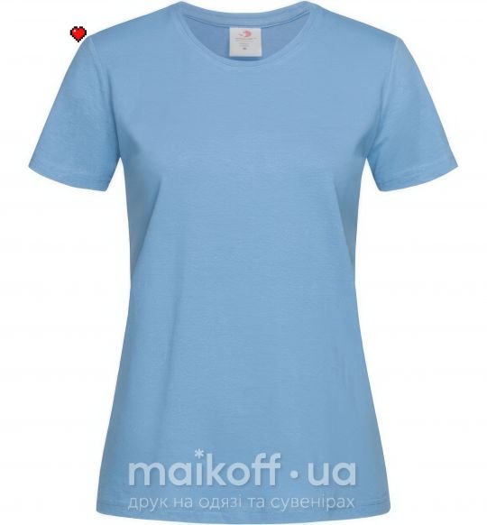 Женская футболка Майнкрафт сердце Голубой фото