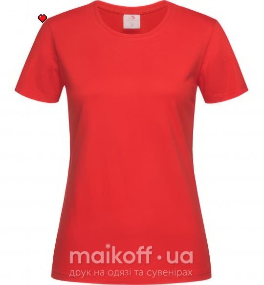 Жіноча футболка Майнкрафт сердце Червоний фото