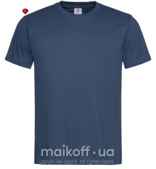 Мужская футболка Майнкрафт сердце Темно-синий фото