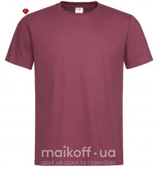 Мужская футболка Майнкрафт сердце Бордовый фото