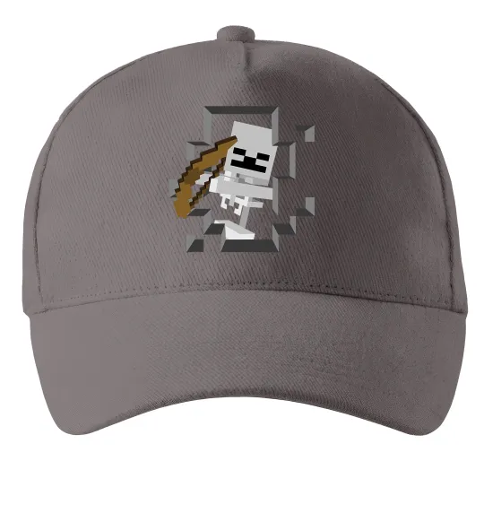 Кепка Майнкрафт скелет в печері Сірий фото