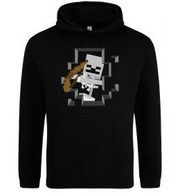 Мужская толстовка (худи) Майнкрафт скелет в печері