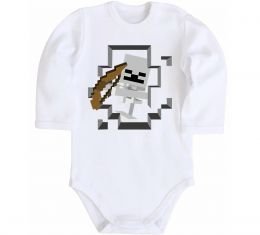 Дитячий бодік Майнкрафт скелет в печері Дитячий бодік Майнкрафт скелет в печері