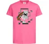 Дитяча футболка Майнкрафт скелет в печері Яскраво-рожевий фото