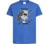 Дитяча футболка Майнкрафт скелет в печері Яскраво-синій фото