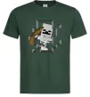 Мужская футболка Майнкрафт скелет в печері Темно-зеленый Мужская футболка Майнкрафт скелет в печері Темно-зеленый фото