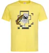 Мужская футболка Майнкрафт скелет в печері Лимонный Мужская футболка Майнкрафт скелет в печері Лимонный фото