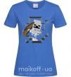 Жіноча футболка Майнкрафт скелет в пещере Яскраво-синій фото