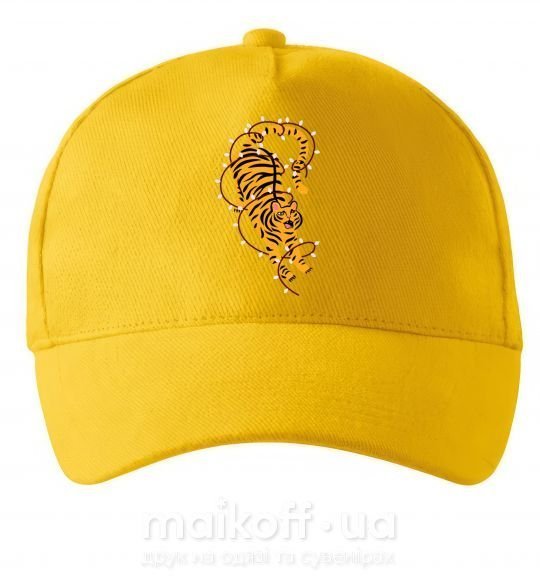 Кепка Тигр в лампочках Сонячно жовтий фото