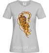 Жіноча футболка Тигр в лампочках Сірий фото