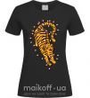 Жіноча футболка Тигр в лампочках Чорний фото