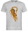 Чоловіча футболка Тигр в лампочках Сірий фото