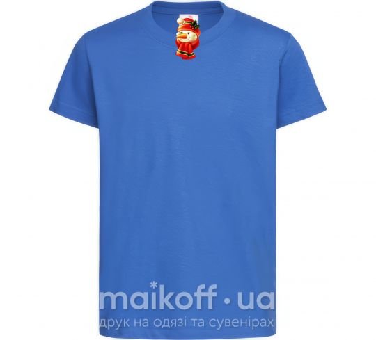 Детская футболка Снеговик новогодний Ярко-синий фото