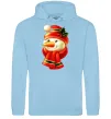 Мужская толстовка (худи) Сніговик новорічний Голубой фото