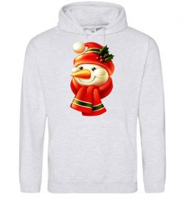 Женская толстовка (худи) Сніговик новорічний