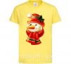 Дитяча футболка Снеговик новогодний Лимонний фото