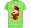 Детская футболка Снеговик новогодний Лаймовый фото