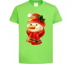 Дитяча футболка Сніговик новорічний Лаймовий фото
