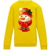 Дитячий світшот Сніговик новорічний Сонячно жовтий фото