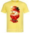 Чоловіча футболка Снеговик новогодний Лимонний фото