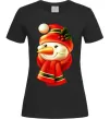 Женская футболка Сніговик новорічний Черный фото