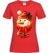 Женская футболка Сніговик новорічний Красный фото