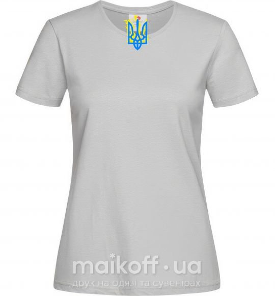 Жіноча футболка Герб с огнем Сірий фото