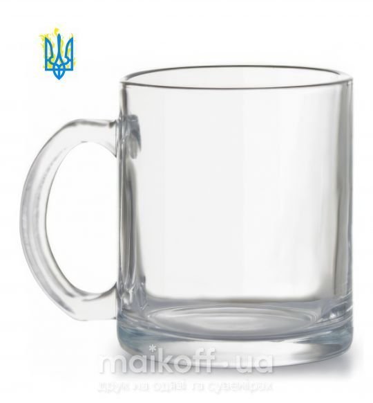 Чашка скляна Герб с огнем Прозорий фото