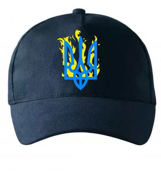 Кепка Герб з вогнем Темно-синій фото