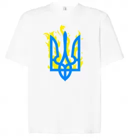 Футболка Оверсайз Герб - фарби Белый фото