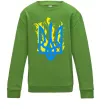 Детский Свитшот Герб з вогнем Лаймовый фото
