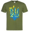 Чоловіча футболка Герб з вогнем Оливковий Чоловіча футболка Герб з вогнем Оливковий фото