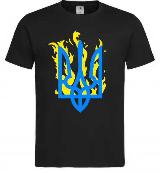 Чоловіча футболка Герб з вогнем Чорний фото