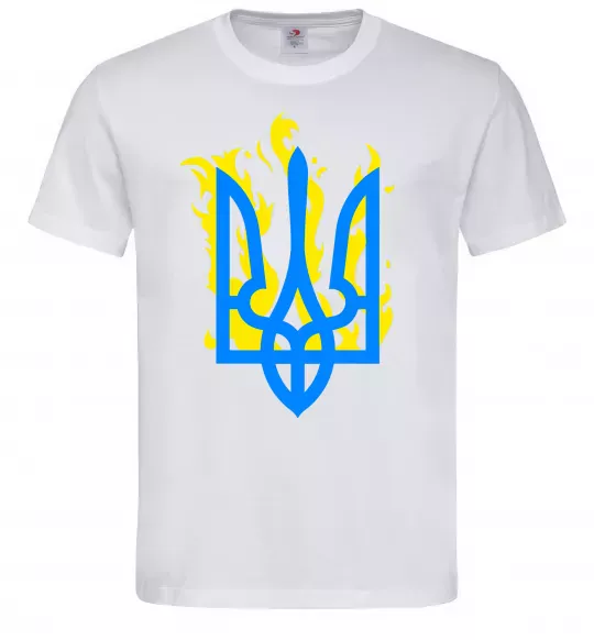 Чоловіча футболка Герб з вогнем Білий фото