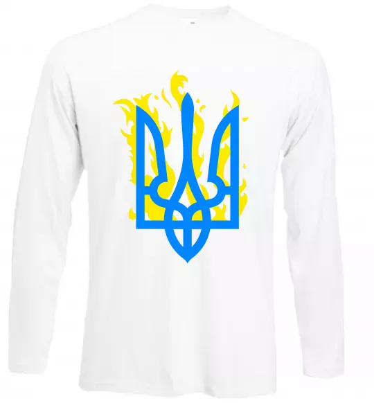 Лонгслив Герб з вогнем Белый фото