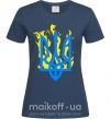 Жіноча футболка Герб с огнем Темно-синій фото