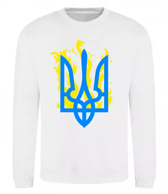 Світшот Герб з вогнем Білий фото