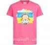 Дитяча футболка Я люблю свою країну Яскраво-рожевий фото