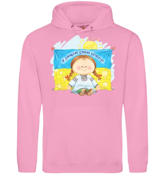 Жіноча толстовка (худі) Я люблю свою країну Рожевий фото