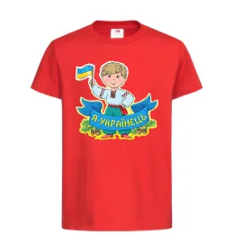 Детская футболка Я українець Красный фото