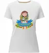 Жіноча преміум футболка Я україночка Білий фото