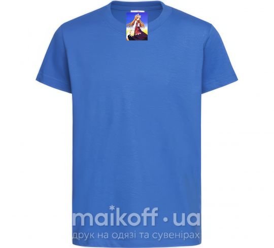 Дитяча футболка Волчица и пряности украинка аниме Яскраво-синій фото