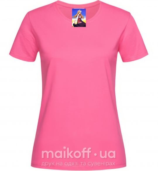 Жіноча футболка Волчица и пряности украинка аниме Яскраво-рожевий фото