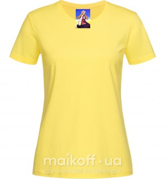 Женская футболка Волчица и пряности украинка аниме Лимонный фото