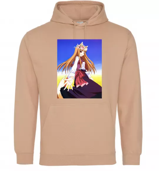 Жіноча толстовка (худі) Волчица и пряности украинка аниме Пісочний фото