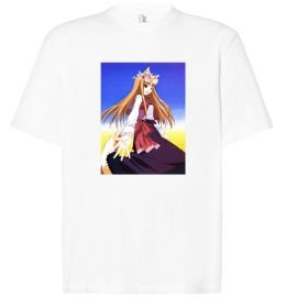 Футболка Оверсайз Волчица и пряности украинка аниме