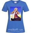 Женская футболка Волчица и пряности украинка аниме Ярко-синий фото