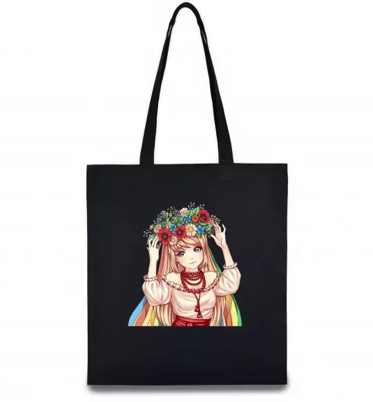 Эко-сумка Аниме украинка Черный фото