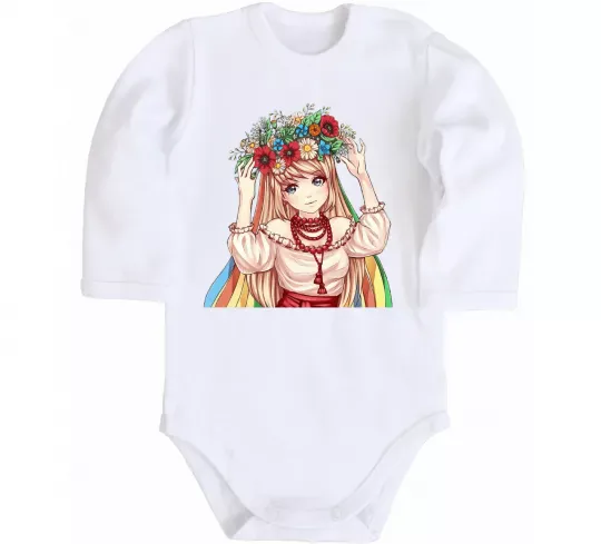 Детский боди Аниме украинка Белый фото