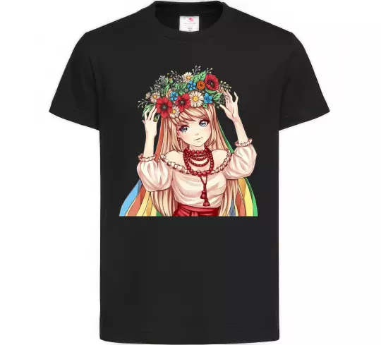 Детская футболка Аниме украинка Черный фото